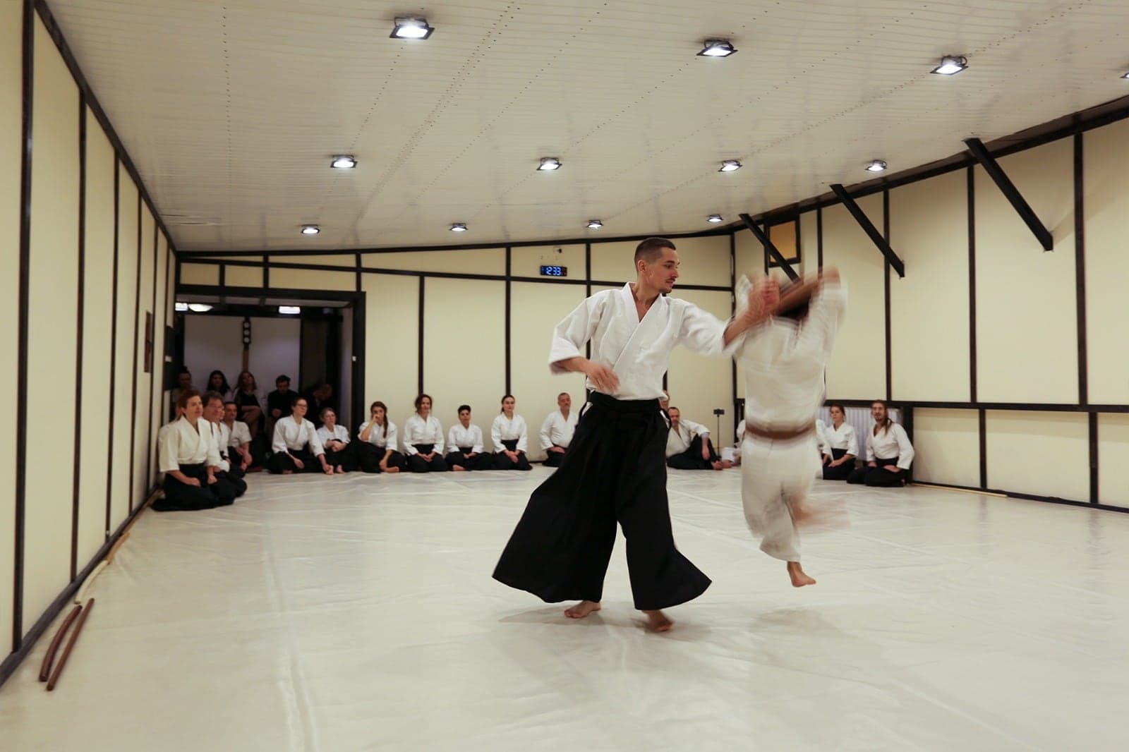 Aruncare dinamică de Ki Aikido la Dojo Sakura București